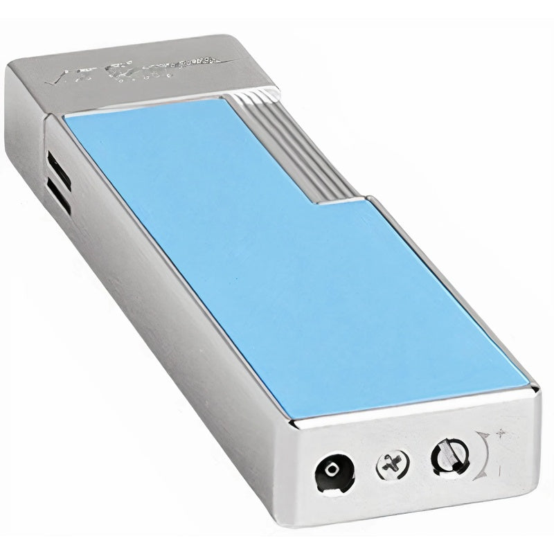 Isqueiro Twiggy Lighter Azul Claro Lacado Cromado 030007 - Mercado de Luxo - O Maior E-Commerce de Bens, Produtos e Serviços de Luxo do Brasil.
