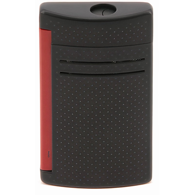 Isqueiro Maxijet Preto Fosco e Vermelho Efeito Perfurado - Mercado de Luxo - O Maior E-Commerce de Bens, Produtos e Serviços de Luxo do Brasil.