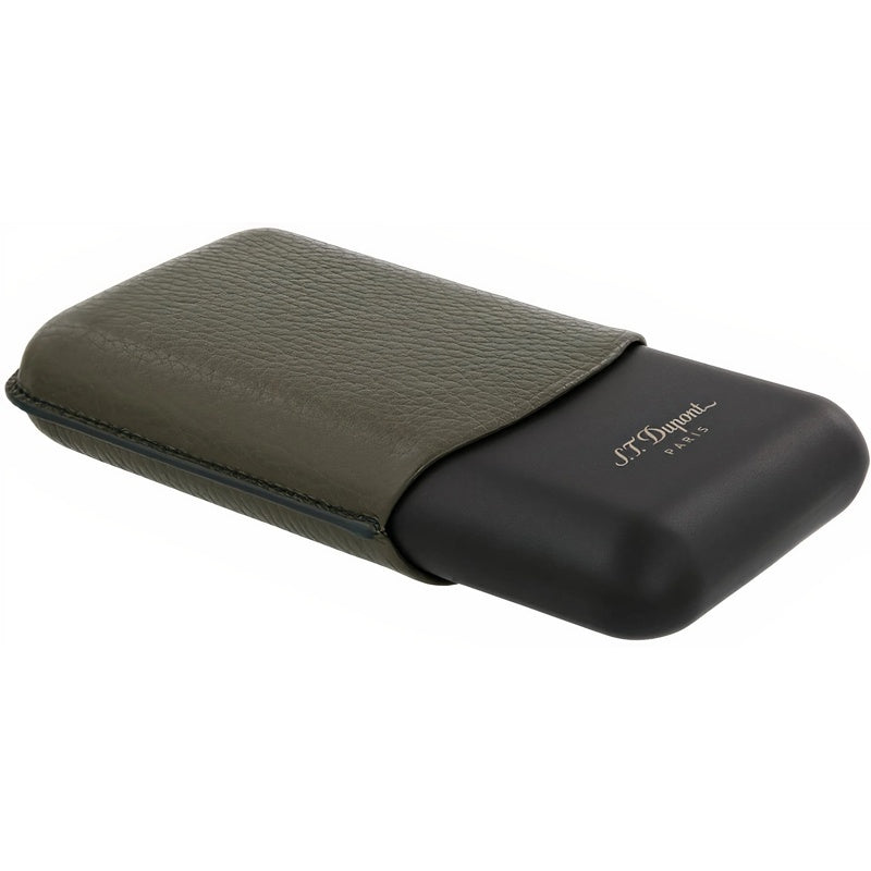 Estojo para charutos para 3 charutos Kaki Black 183349 - Mercado de Luxo - O Maior E-Commerce de Bens, Produtos e Serviços de Luxo do Brasil.