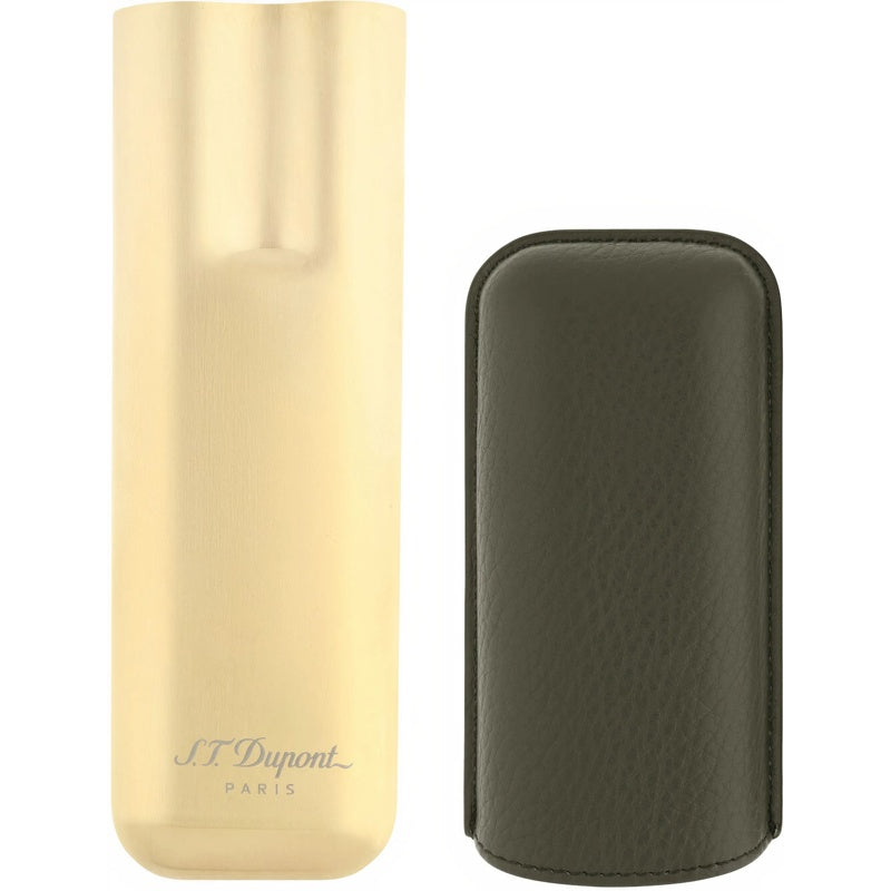 Estojo para 2 charutos Kaki Golden 183269 - Mercado de Luxo - O Maior E-Commerce de Bens, Produtos e Serviços de Luxo do Brasil.