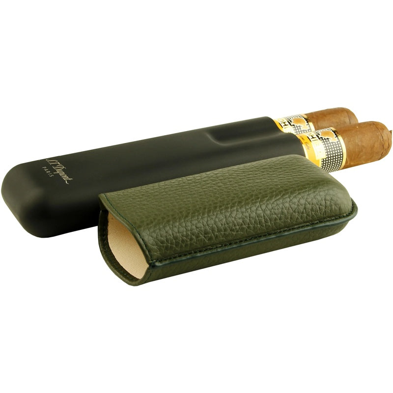 Estojo para 2 charutos Kaki Matte Black 183249 - Mercado de Luxo - O Maior E-Commerce de Bens, Produtos e Serviços de Luxo do Brasil.
