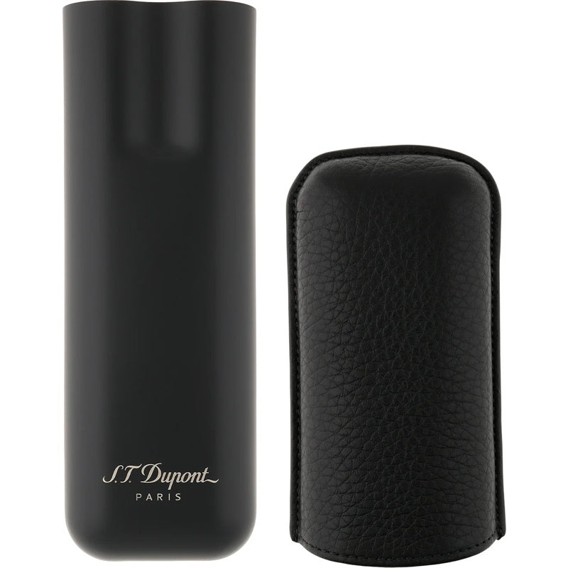 Estojo para charutos para 2 charutos preto cinza fosco 183240 - Mercado de Luxo - O Maior E-Commerce de Bens, Produtos e Serviços de Luxo do Brasil.