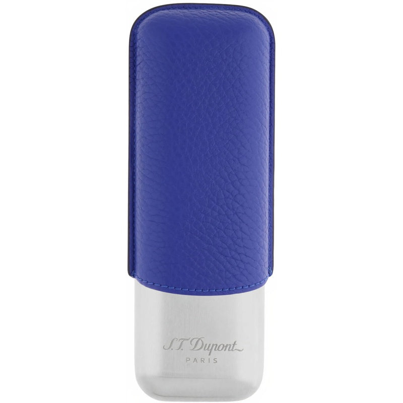 Estojo para charutos para 2 charutos azul cromado 183267 - Mercado de Luxo - O Maior E-Commerce de Bens, Produtos e Serviços de Luxo do Brasil.