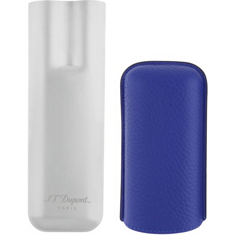 Estojo para charutos para 2 charutos azul cromado 183267 - Mercado de Luxo - O Maior E-Commerce de Bens, Produtos e Serviços de Luxo do Brasil.