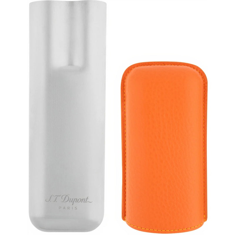 Estojo para charutos para 2 charutos laranja cromado 183266 - Mercado de Luxo - O Maior E-Commerce de Bens, Produtos e Serviços de Luxo do Brasil.