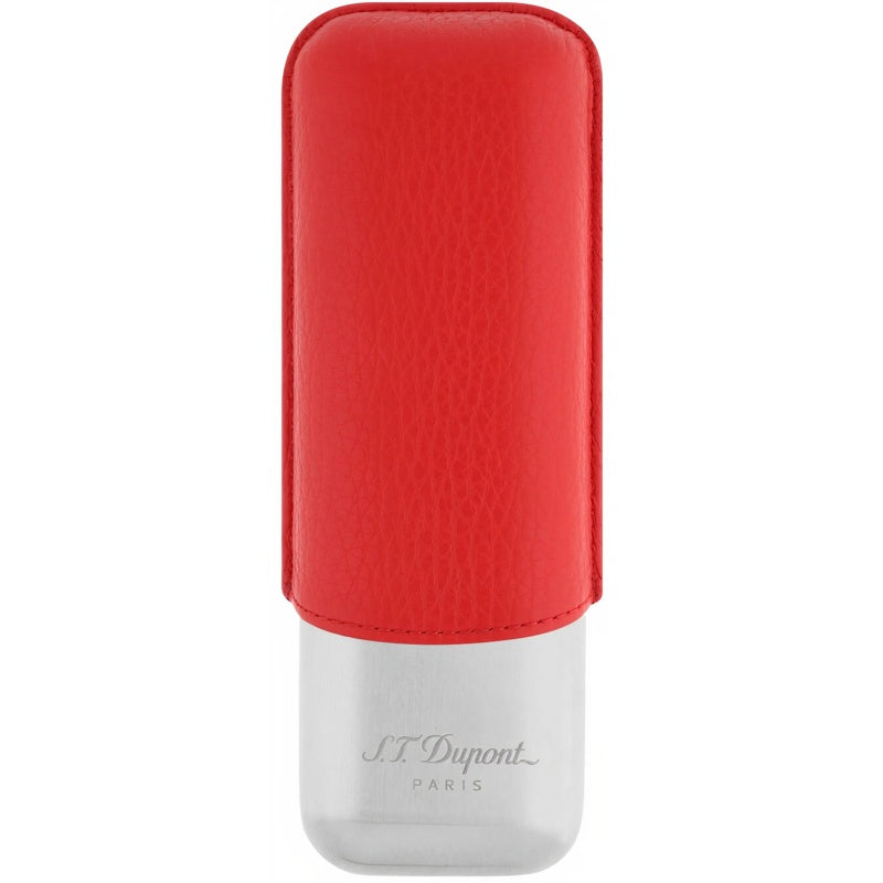 Estojo para charutos para 2 charutos cromado vermelho - Mercado de Luxo - O Maior E-Commerce de Bens, Produtos e Serviços de Luxo do Brasil.