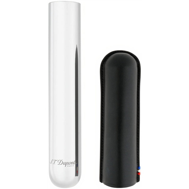 Estojo para charutos para 1 charuto preto/cromado 183160 - Mercado de Luxo - O Maior E-Commerce de Bens, Produtos e Serviços de Luxo do Brasil.
