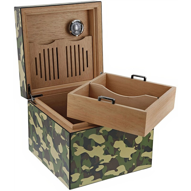 Umidor Cube Camuflagem 001317 - Mercado de Luxo - O Maior E-Commerce de Bens, Produtos e Serviços de Luxo do Brasil.