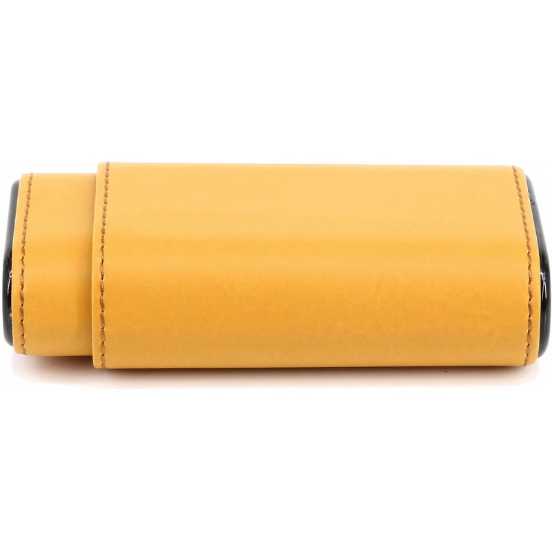 Estojo de couro para charutos Amarelo / Carbono - Mercado de Luxo - O Maior E-Commerce de Bens, Produtos e Serviços de Luxo do Brasil.