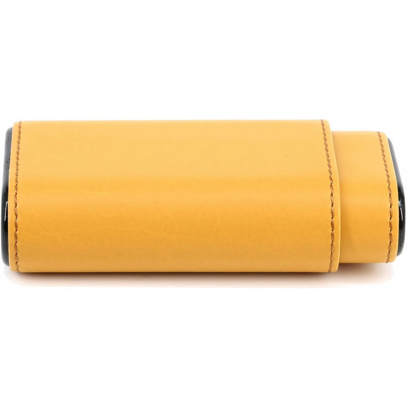Estojo de couro para charutos Amarelo / Carbono - Mercado de Luxo - O Maior E-Commerce de Bens, Produtos e Serviços de Luxo do Brasil.
