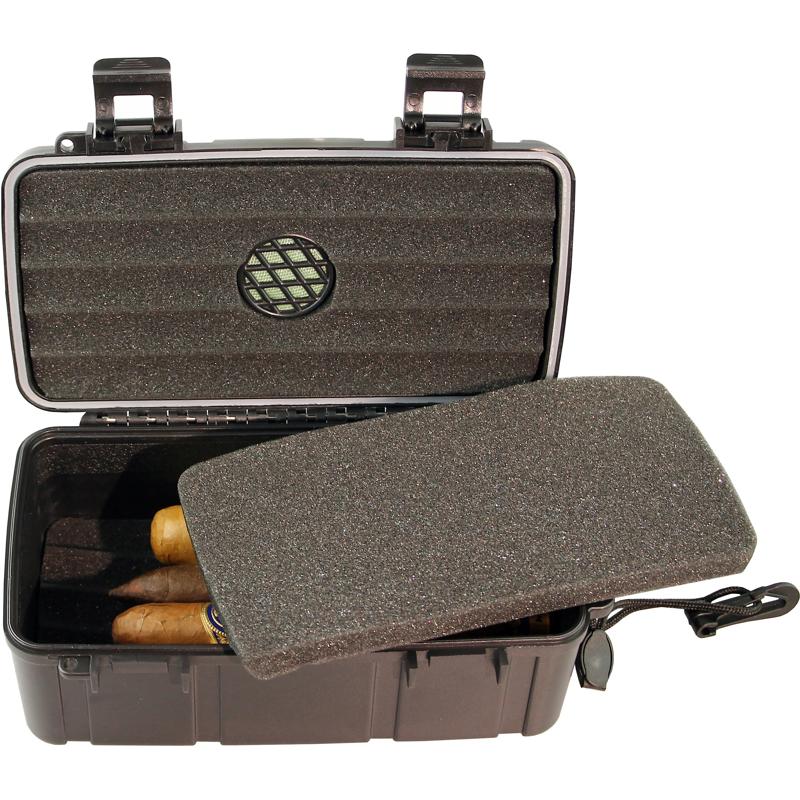 Umidor de viagem para 10 charutos com esponja umidificadora - Mercado de Luxo - O Maior E-Commerce de Bens, Produtos e Serviços de Luxo do Brasil.