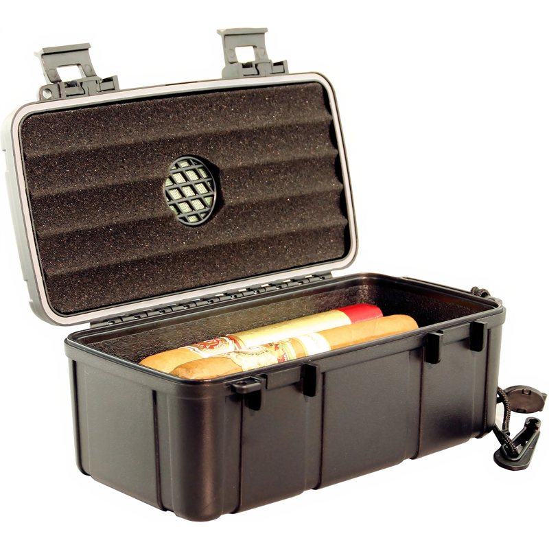 Umidor de viagem para 10 charutos com esponja umidificadora - Mercado de Luxo - O Maior E-Commerce de Bens, Produtos e Serviços de Luxo do Brasil.