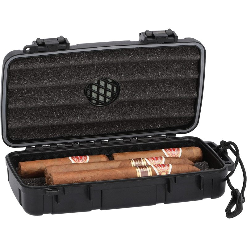 Umidor de viagem para 5 charutos com esponja umidificadora - Mercado de Luxo - O Maior E-Commerce de Bens, Produtos e Serviços de Luxo do Brasil.