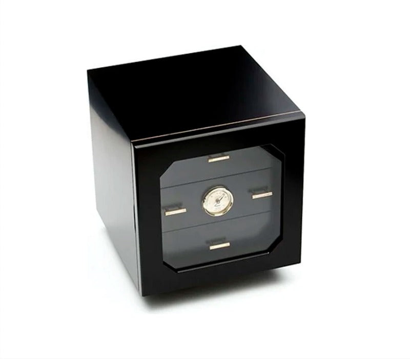 Umidor para 90 Charutos (Com 3 Gavetas) - Preto com Ferragem Prata - Mercado de Luxo - O Maior E-Commerce de Bens, Produtos e Serviços de Luxo do Brasil.