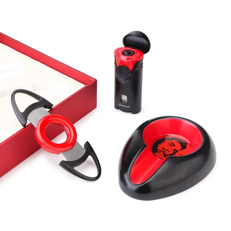 Kit 6313 (Cortador, Isqueiro e Cinzeiro) - Preto - Mercado de Luxo - O Maior E-Commerce de Bens, Produtos e Serviços de Luxo do Brasil.