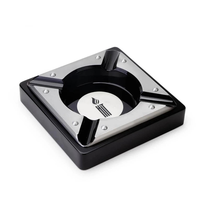 Cinzeiro de Metal Premium JF-3019 - Preto e Prata - Mercado de Luxo - O Maior E-Commerce de Bens, Produtos e Serviços de Luxo do Brasil.