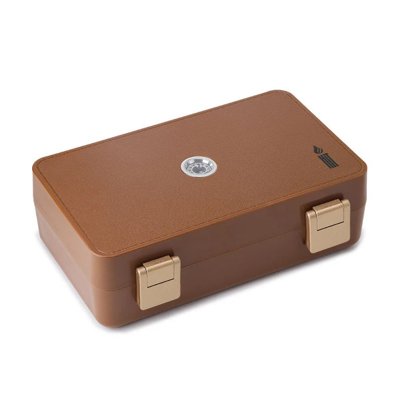 Umidor de Viagem (ABS) para 10 Charutos com Higrometro - Marrom - Mercado de Luxo - O Maior E-Commerce de Bens, Produtos e Serviços de Luxo do Brasil.