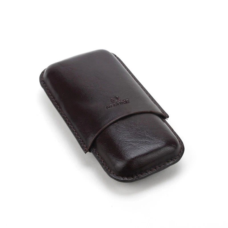 Porta 2 Charutos em Couro Nerone- 2F - Marrom - Mercado de Luxo - O Maior E-Commerce de Bens, Produtos e Serviços de Luxo do Brasil.