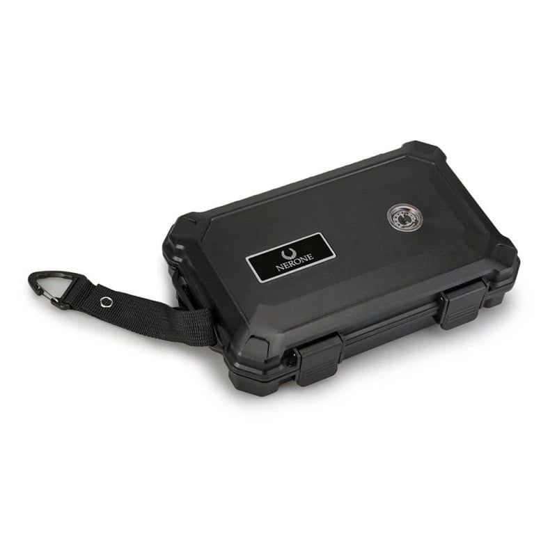 Umidor de Viagem para 5 Charutos com Higrometro - Preto - Mercado de Luxo - O Maior E-Commerce de Bens, Produtos e Serviços de Luxo do Brasil.