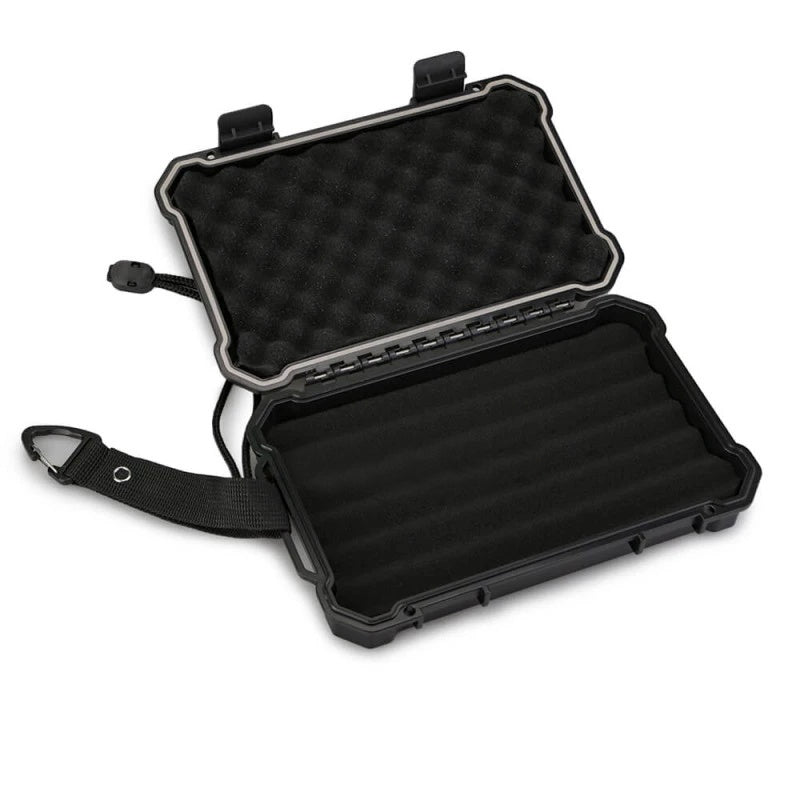 Umidor de Viagem para 5 Charutos com Higrometro - Preto - Mercado de Luxo - O Maior E-Commerce de Bens, Produtos e Serviços de Luxo do Brasil.