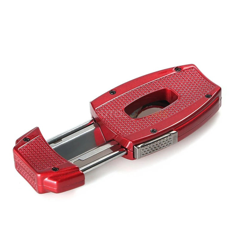Cortador de Charutos VX2 de Metal (Corte em V) - Vermelho - Mercado de Luxo - O Maior E-Commerce de Bens, Produtos e Serviços de Luxo do Brasil.