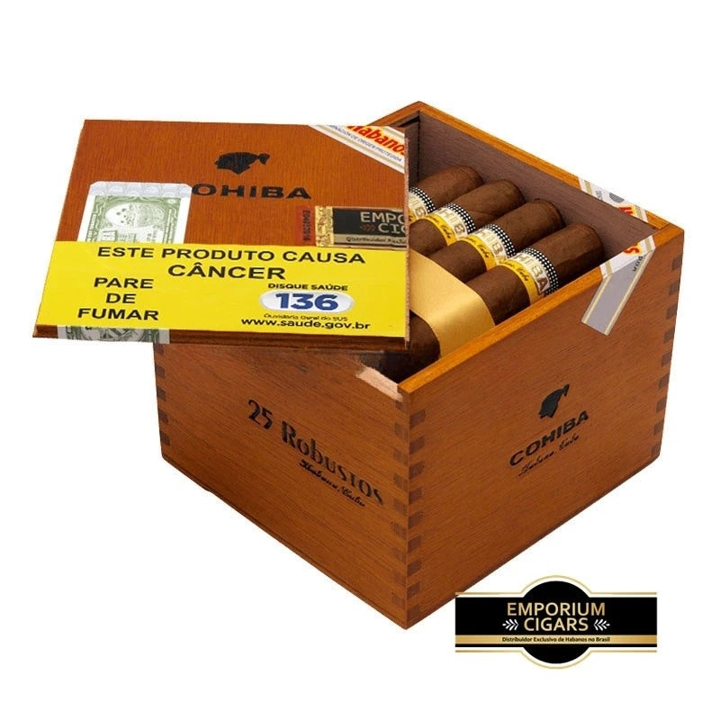 Charuto Robusto - Caixa com 25 - Mercado de Luxo - O Maior E-Commerce de Bens, Produtos e Serviços de Luxo do Brasil.