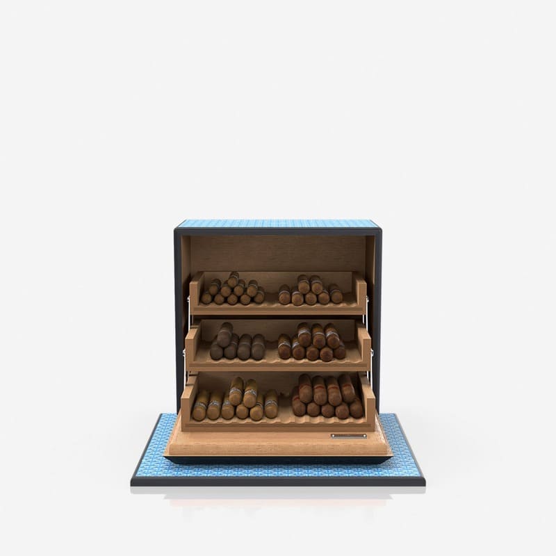 Umidor Coated Canvas Azul - Mercado de Luxo - O Maior E-Commerce de Bens, Produtos e Serviços de Luxo do Brasil.