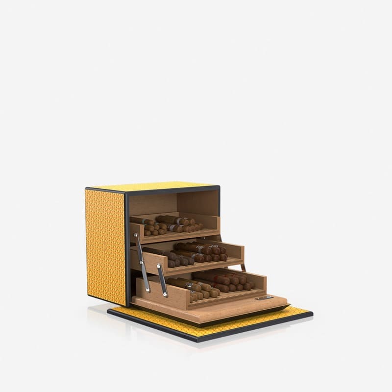 Umidor Coated Canvas Amarelo Limão Siciliano - Mercado de Luxo - O Maior E-Commerce de Bens, Produtos e Serviços de Luxo do Brasil.