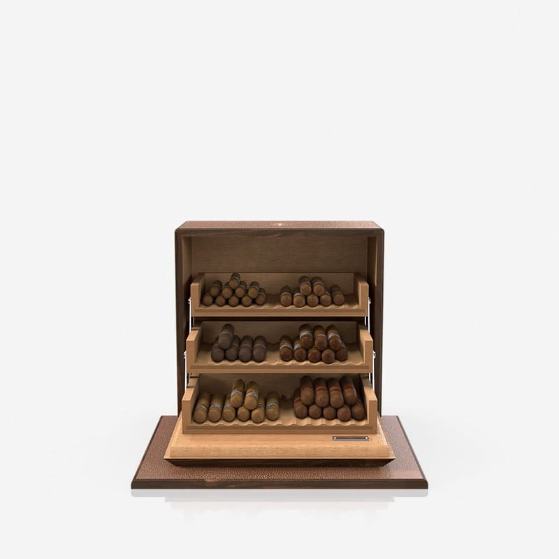 Umidor Shagreen Marrom GL - Mercado de Luxo - O Maior E-Commerce de Bens, Produtos e Serviços de Luxo do Brasil.