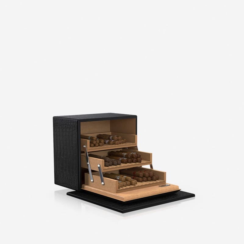 Umidor Alligator Preto Cr - Mercado de Luxo - O Maior E-Commerce de Bens, Produtos e Serviços de Luxo do Brasil.