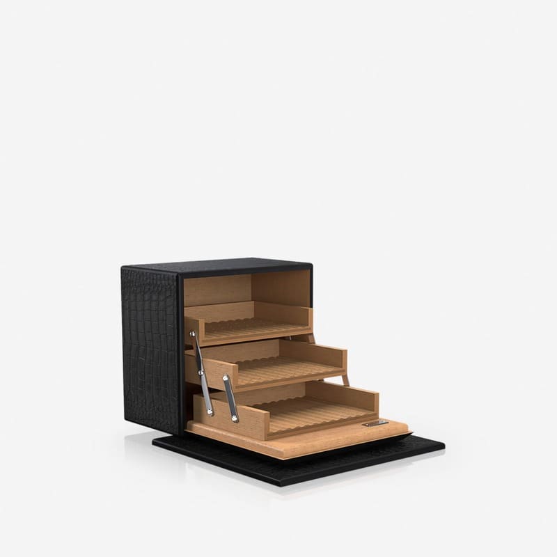 Umidor Alligator Preto Cr - Mercado de Luxo - O Maior E-Commerce de Bens, Produtos e Serviços de Luxo do Brasil.