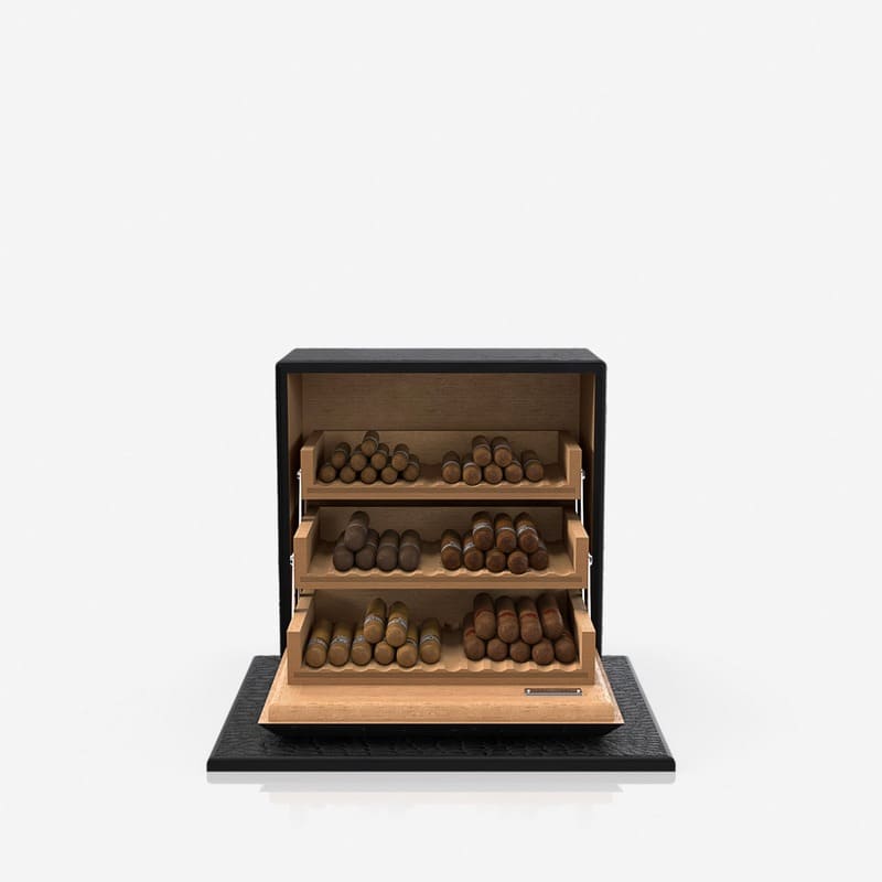 Umidor Alligator Preto Cr - Mercado de Luxo - O Maior E-Commerce de Bens, Produtos e Serviços de Luxo do Brasil.