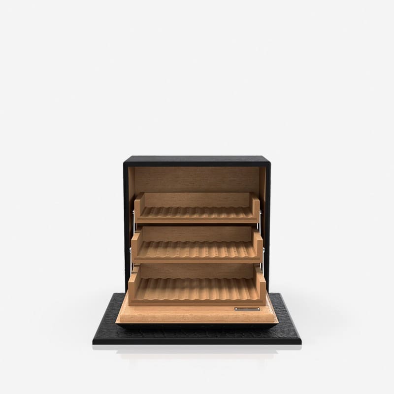 Umidor Alligator Preto Cr - Mercado de Luxo - O Maior E-Commerce de Bens, Produtos e Serviços de Luxo do Brasil.