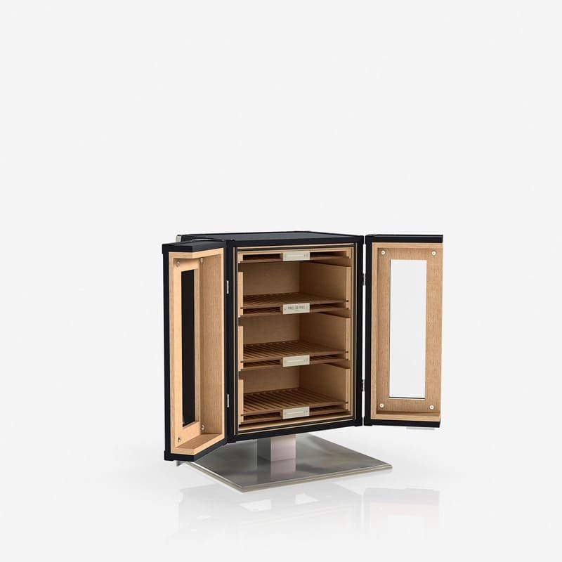 Umidor Leather Mini Trunk Preto - Mercado de Luxo - O Maior E-Commerce de Bens, Produtos e Serviços de Luxo do Brasil.