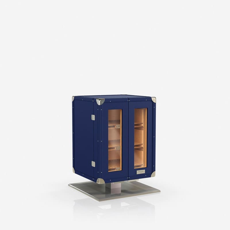 Umidor Leather Mini Trunk Azul - Mercado de Luxo - O Maior E-Commerce de Bens, Produtos e Serviços de Luxo do Brasil.