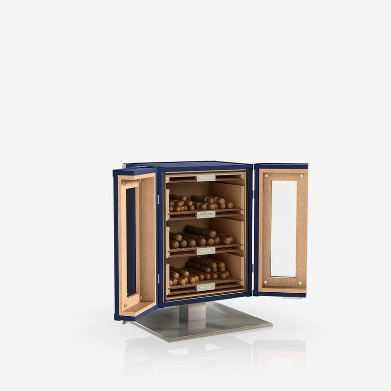 Umidor Leather Mini Trunk Azul - Mercado de Luxo - O Maior E-Commerce de Bens, Produtos e Serviços de Luxo do Brasil.