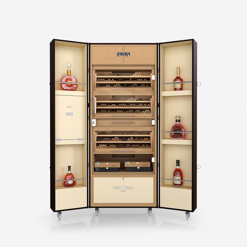 Umidor Ultimate Trunk Calfskin Chocolate e Interior Bege - Mercado de Luxo - O Maior E-Commerce de Bens, Produtos e Serviços de Luxo do Brasil.