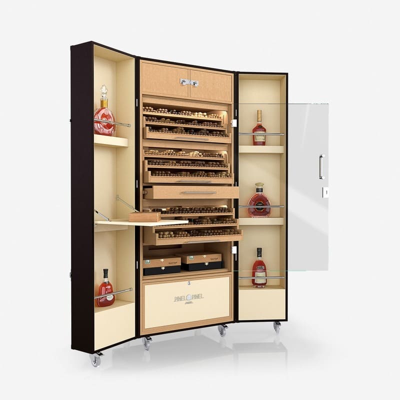 Umidor Ultimate Trunk Calfskin Chocolate e Interior Bege - Mercado de Luxo - O Maior E-Commerce de Bens, Produtos e Serviços de Luxo do Brasil.