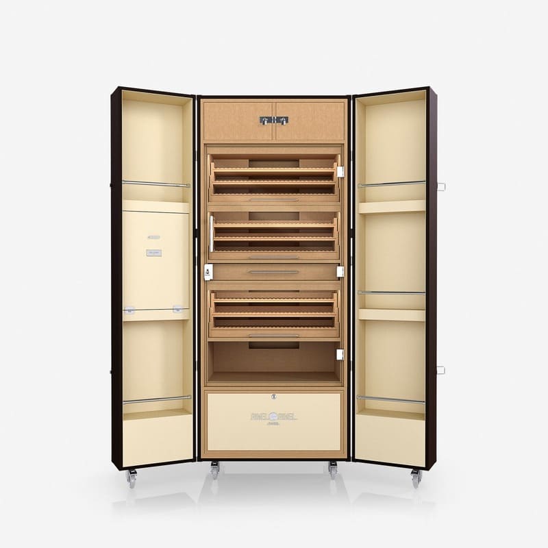 Umidor Ultimate Trunk Calfskin Chocolate e Interior Bege - Mercado de Luxo - O Maior E-Commerce de Bens, Produtos e Serviços de Luxo do Brasil.