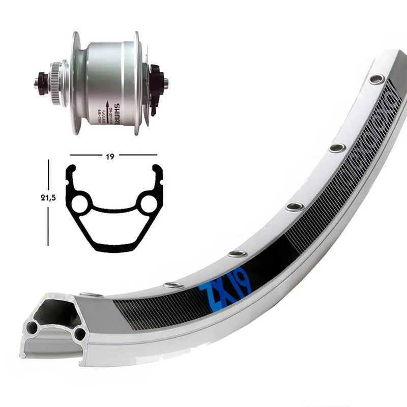 Roda dianteira Exal ZX 19 Dynamo Shimano DH3D72 CL Disc - Mercado de Luxo - O Maior E-Commerce de Bens, Produtos e Serviços de Luxo do Brasil.