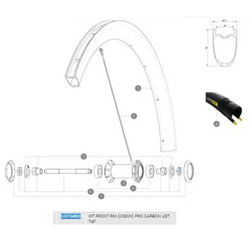 Aro Cosmic Pro Carbon UST TDF Front - Mercado de Luxo - O Maior E-Commerce de Bens, Produtos e Serviços de Luxo do Brasil.