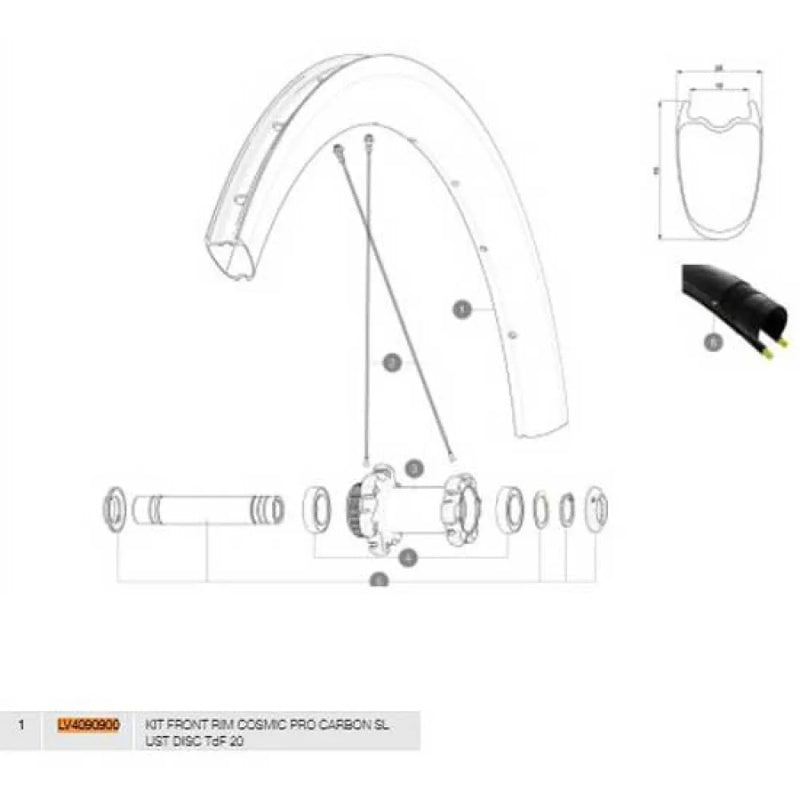 Aro Cosmic Pro Carbon SL UST Disc 20 Front - Mercado de Luxo - O Maior E-Commerce de Bens, Produtos e Serviços de Luxo do Brasil.