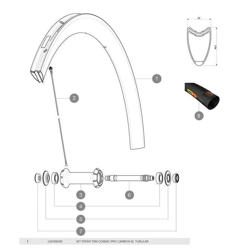 Aro Cosmic Pro Carbon SL Tubular Front - Mercado de Luxo - O Maior E-Commerce de Bens, Produtos e Serviços de Luxo do Brasil.