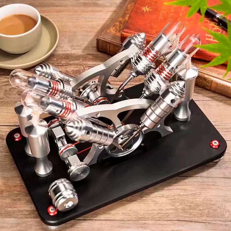 Motor Stirling Modelo V4 - Mercado de Luxo - O Maior E-Commerce de Bens, Produtos e Serviços de Luxo do Brasil.