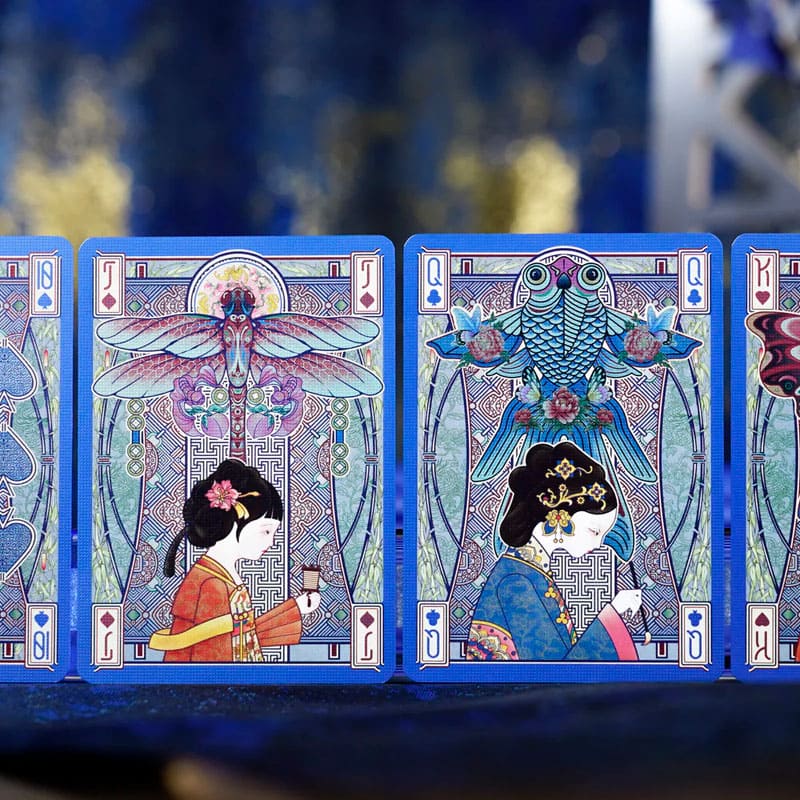 Baralho Edição Limitada Kite Artist Box 2 Unidades - Dourado e Azul - Mercado de Luxo - O Maior E-Commerce de Bens, Produtos e Serviços de Luxo do Brasil.