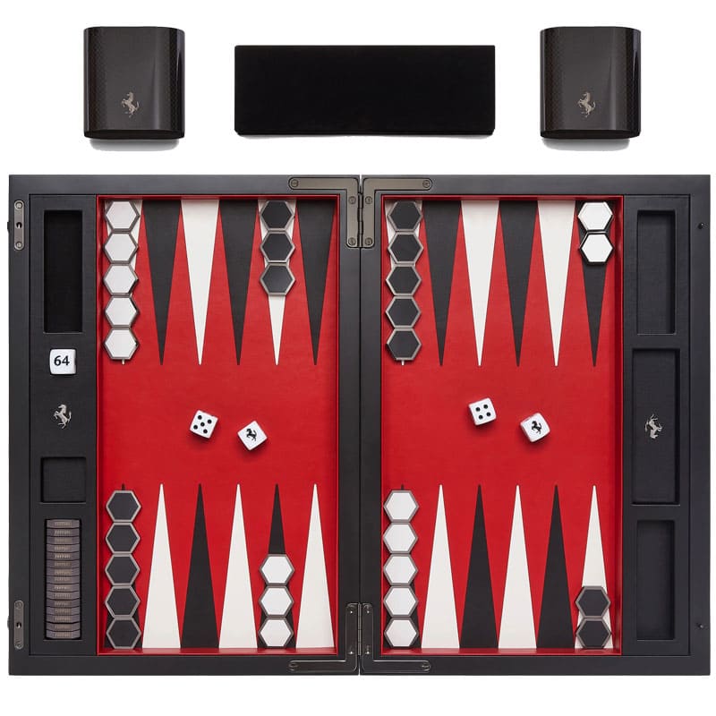 Jogo Gamão em Madeira e Fibra de Carbono Oficial da Ferrari - Mercado de Luxo - O Maior E-Commerce de Bens, Produtos e Serviços de Luxo do Brasil.