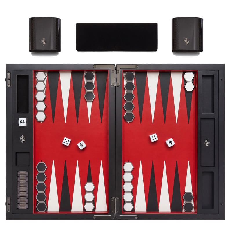 Jogo Gamão em Madeira e Fibra de Carbono Oficial da Ferrari - Mercado de Luxo - O Maior E-Commerce de Bens, Produtos e Serviços de Luxo do Brasil.