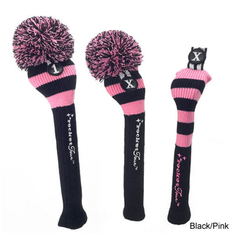 Headcover Black Base Rugby Stripe Pom Pom - Mercado de Luxo - O Maior E-Commerce de Bens, Produtos e Serviços de Luxo do Brasil.