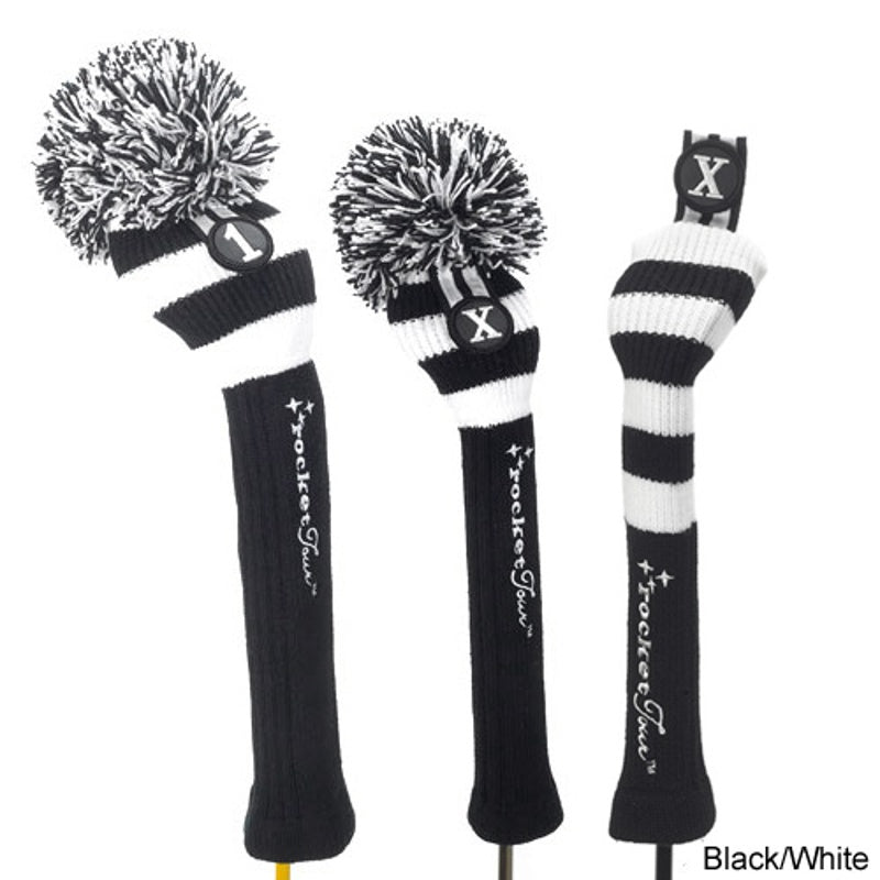 Headcover Black Base Rugby Stripe Pom Pom - Mercado de Luxo - O Maior E-Commerce de Bens, Produtos e Serviços de Luxo do Brasil.