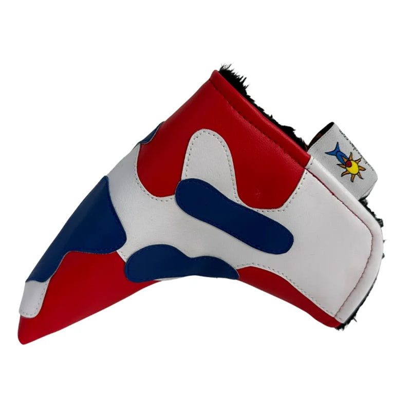 Headcover Red White and Blue Camo Applique Blade Putter With Magnetic Closure - Mercado de Luxo - O Maior E-Commerce de Bens, Produtos e Serviços de Luxo do Brasil.